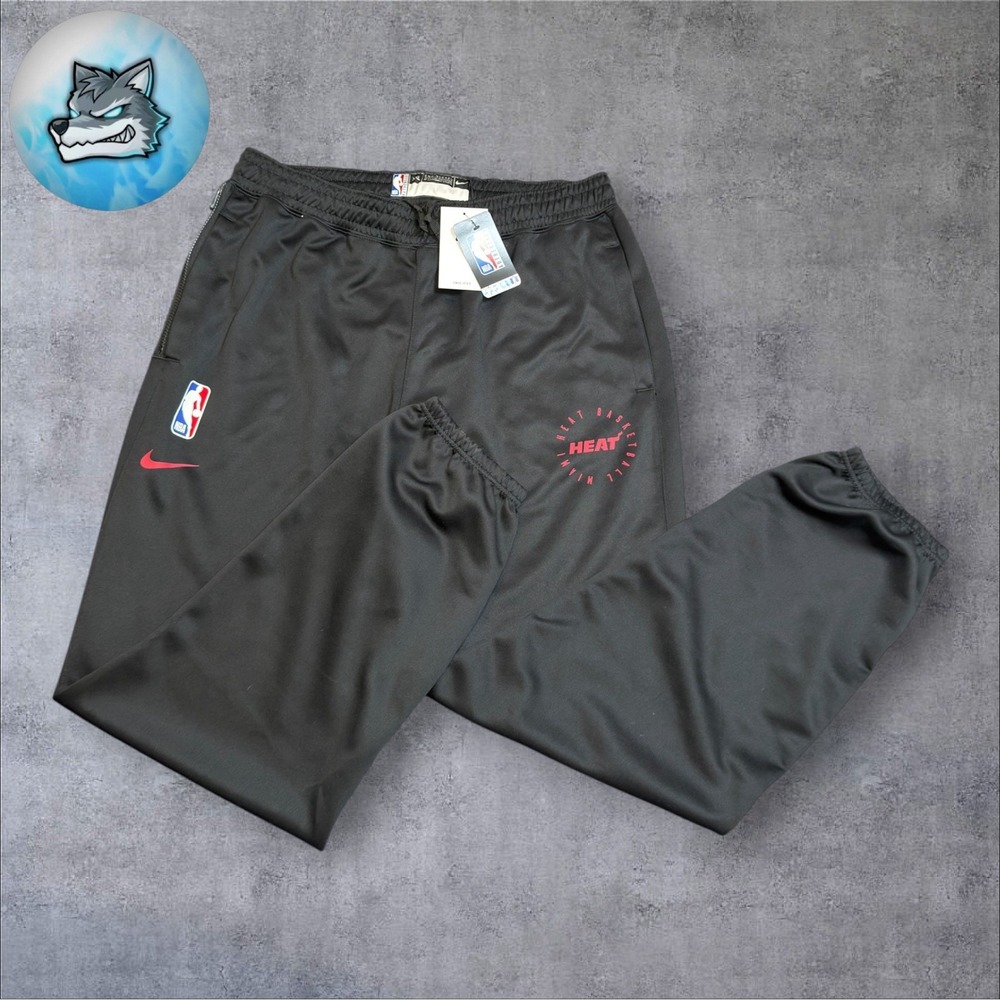 Nike Miami Heat Team Issued Sweatpants Black Men's Size Large FV0482-010